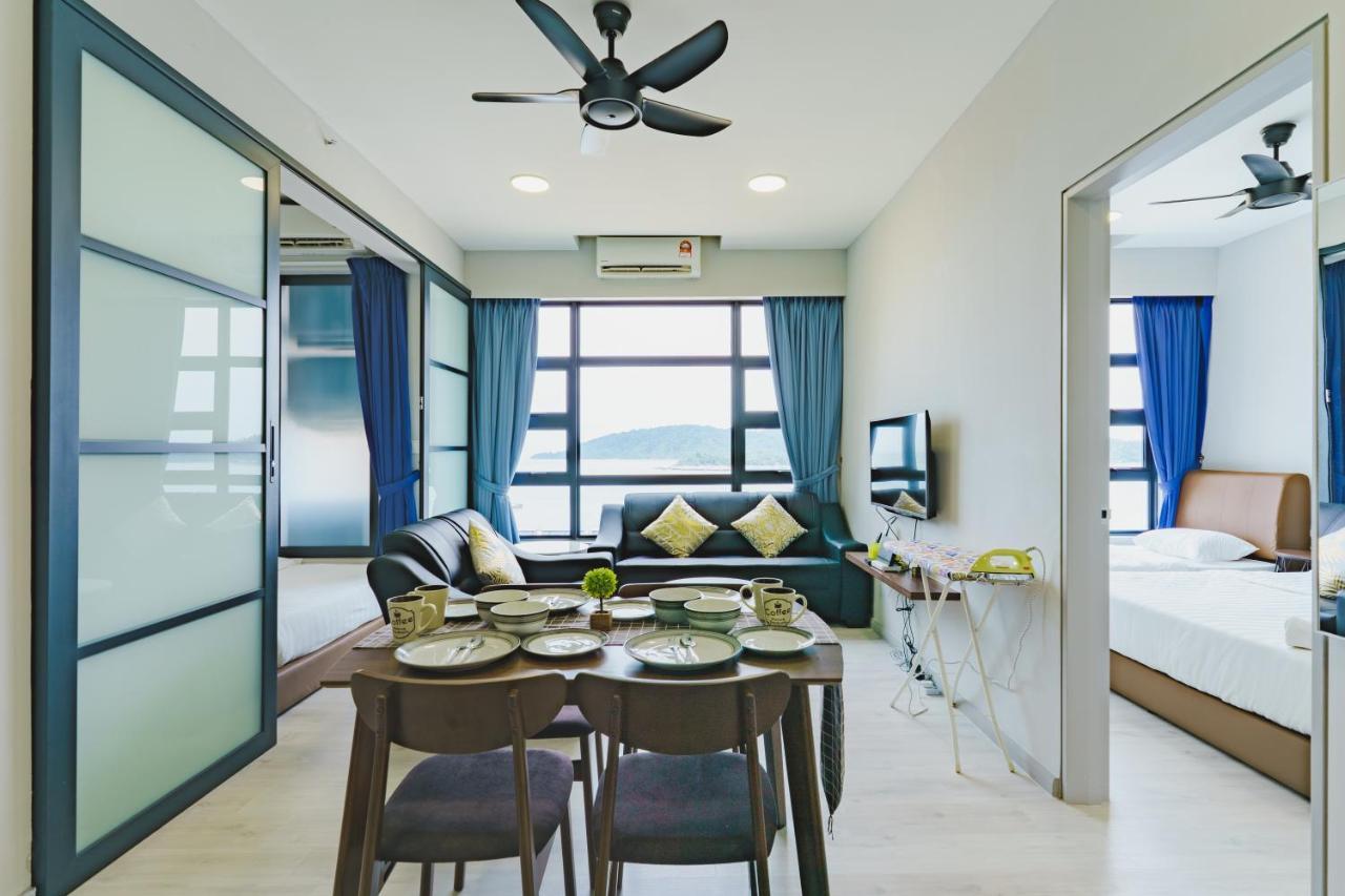 Full Seaview 2R1B Condo For 6Pax In Кота-Кинабалу Экстерьер фото